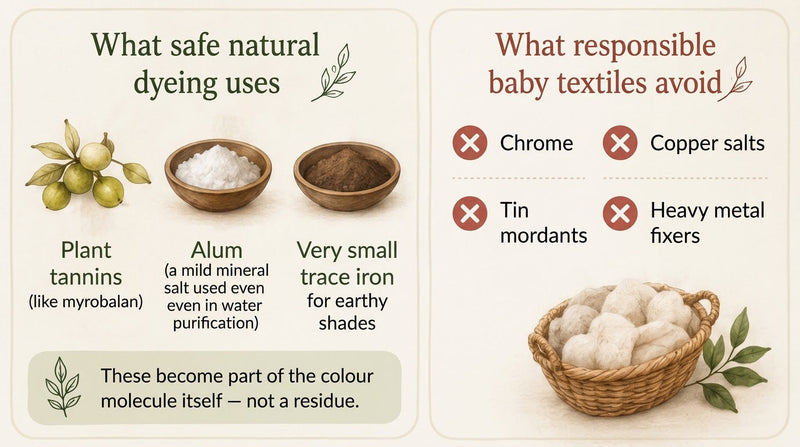 Are mordants in natural dyes safe for babies?