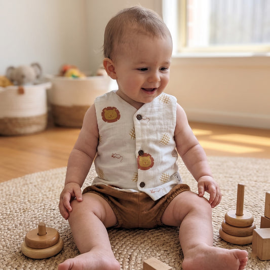 Organic Muslin Vests (set of 2) - choose your story!!!