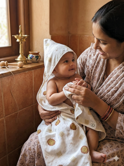 Premium Organic Muslin Hooded towel - choose your story!!!