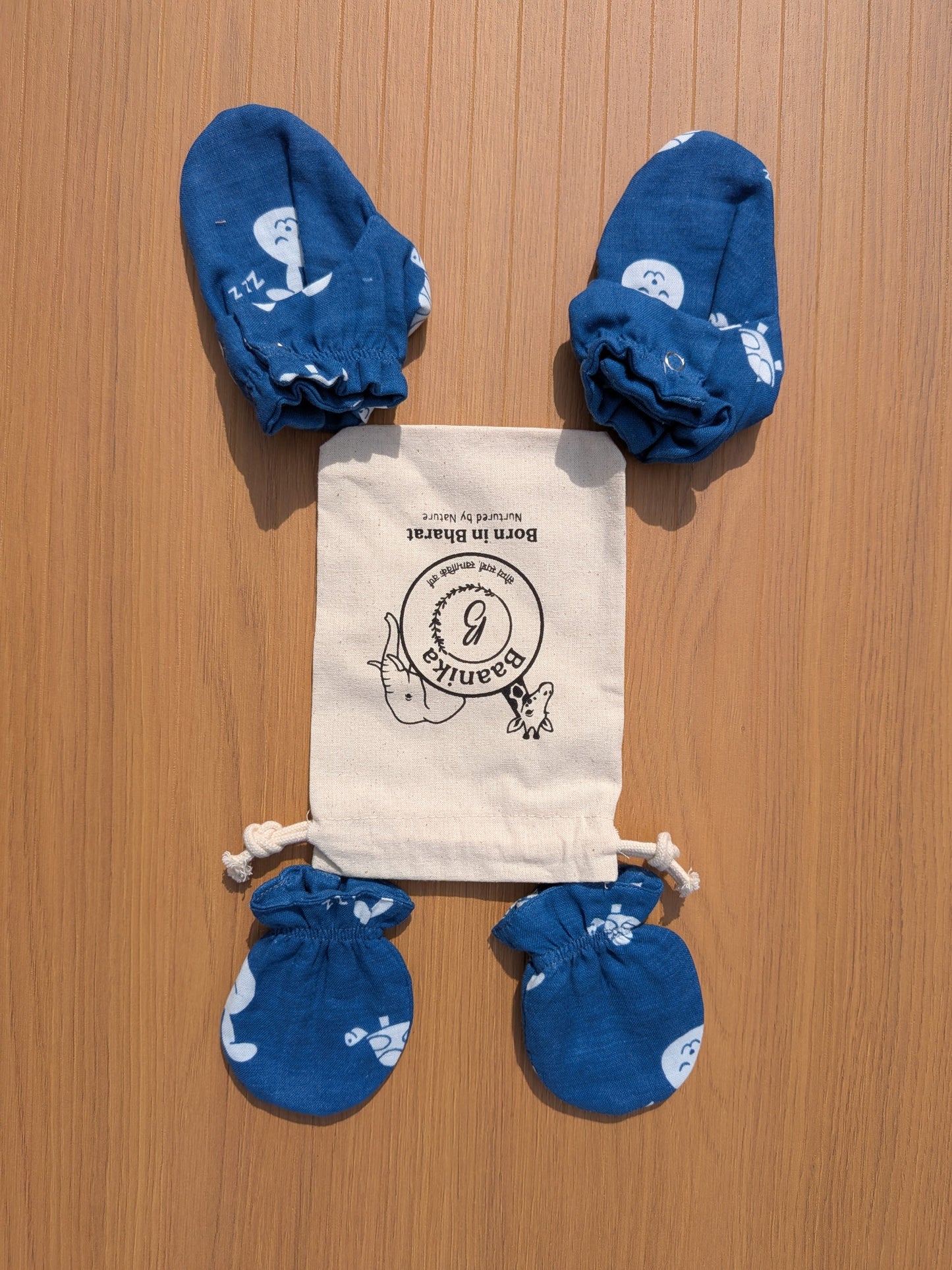 Organic Muslin Mittens and Booties Combo - choose your story!!!