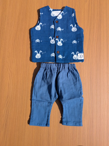 Organic Muslin Vest-pant combo - choose your story!!!