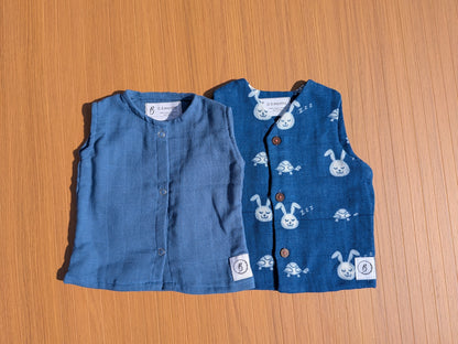 Organic Muslin Vests (set of 2) - choose your story!!!