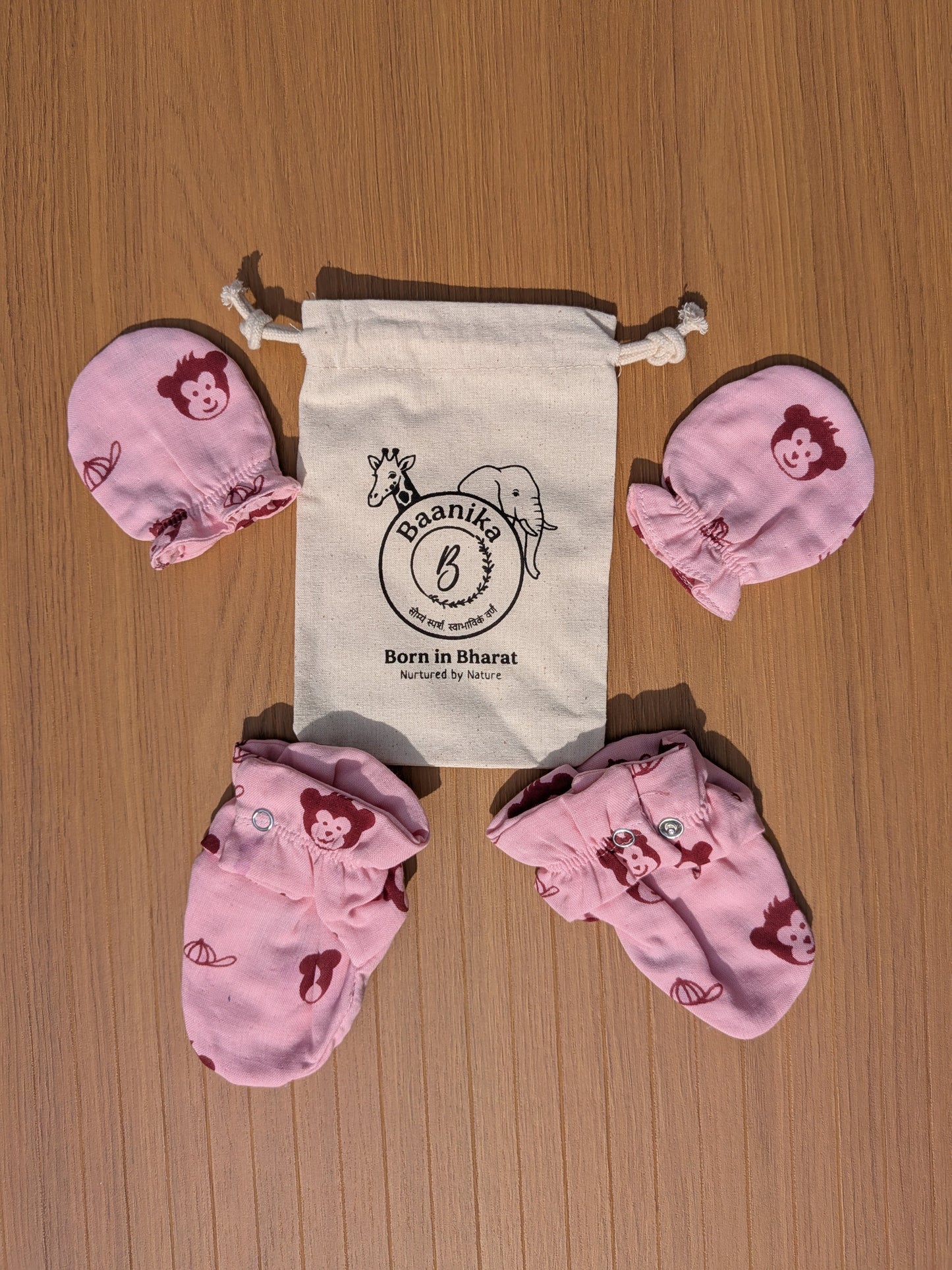 Organic Muslin Mittens and Booties Combo - choose your story!!!