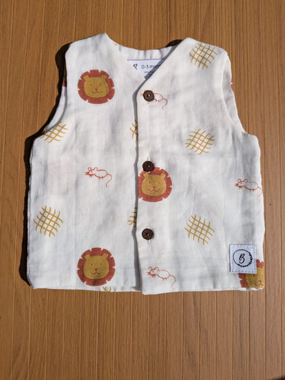 Organic Muslin Vest-pant combo - choose your story!!!
