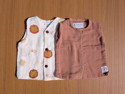 Organic Muslin Vests (set of 2) - choose your story!!!