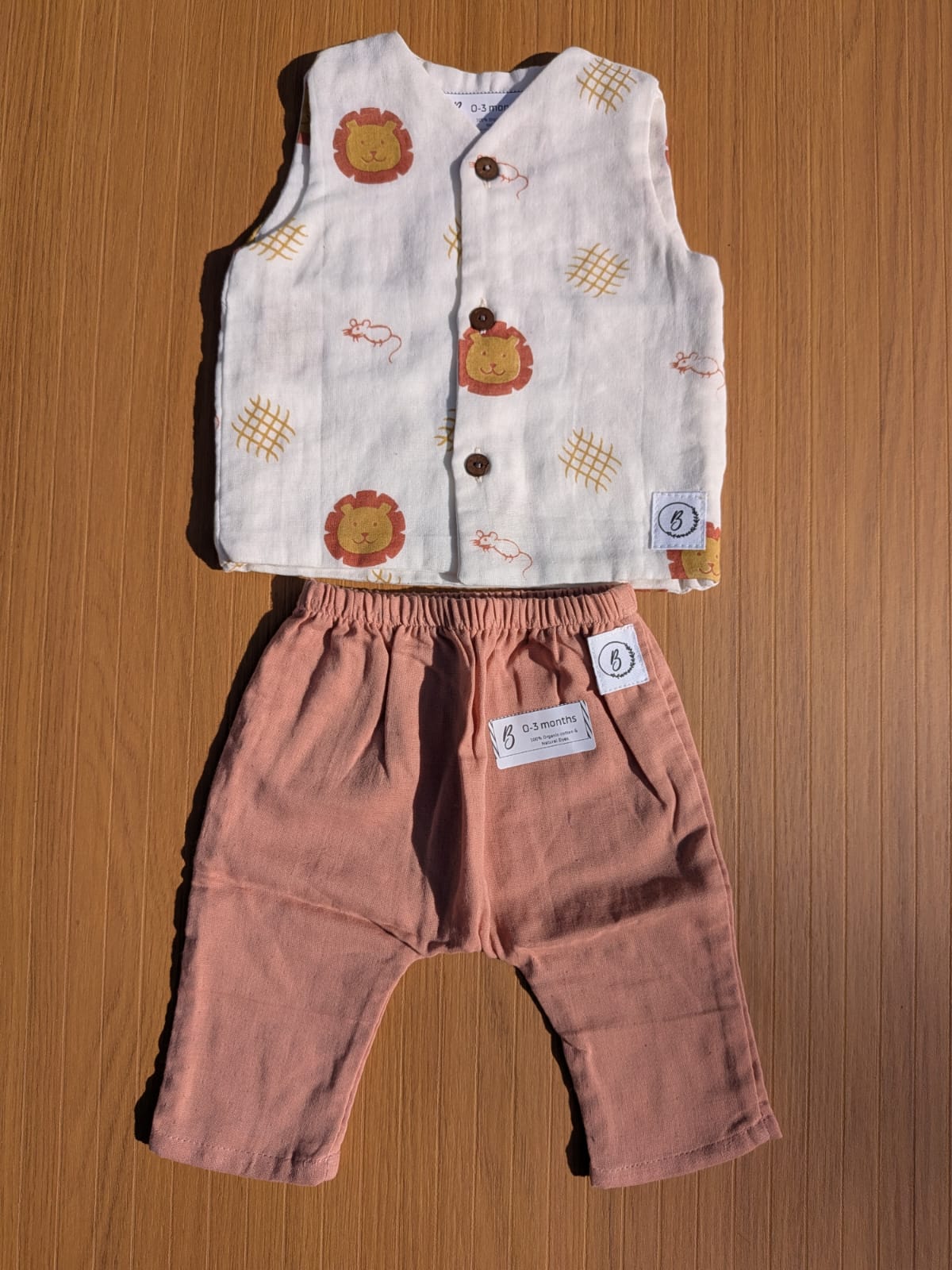 Organic Muslin Vest-pant combo - choose your story!!!